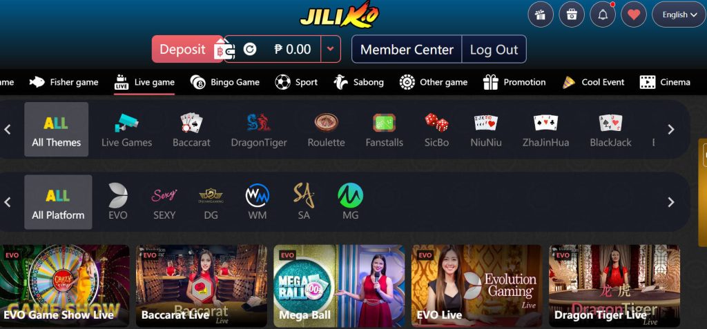 Diverse Jiliko live Casino Games