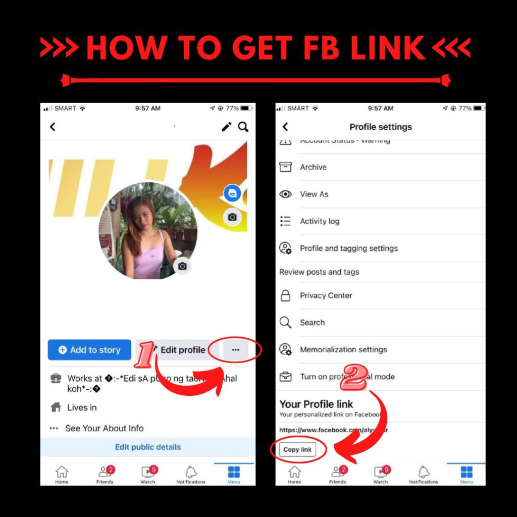 How to get FB bonus link