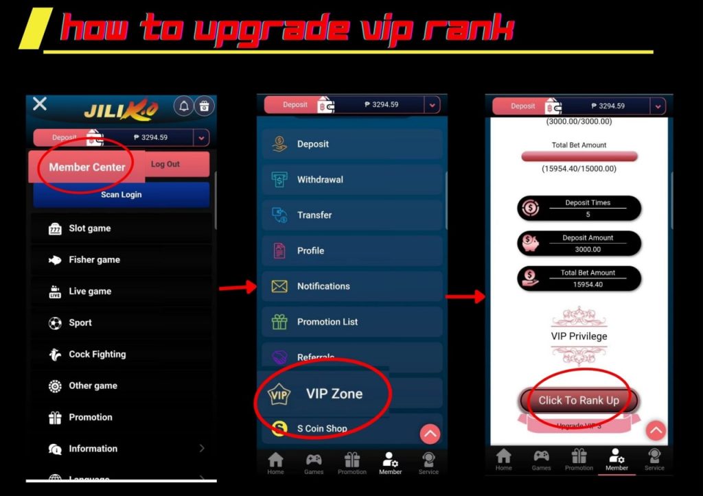 How to upgrade vip ranh